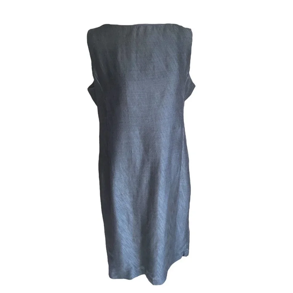 Emanuel Unargo Wool Blend Black Shift Dress Size 14 Petite